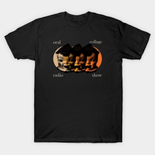 Orange Elf Heads  - White | Oral Collage Radio Show T-Shirt